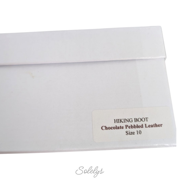 Beklina Castagna Chocolate Brown Pebbled Leather Ankle Hiking Boot Womens 10 NEW - Picture 7 of 10